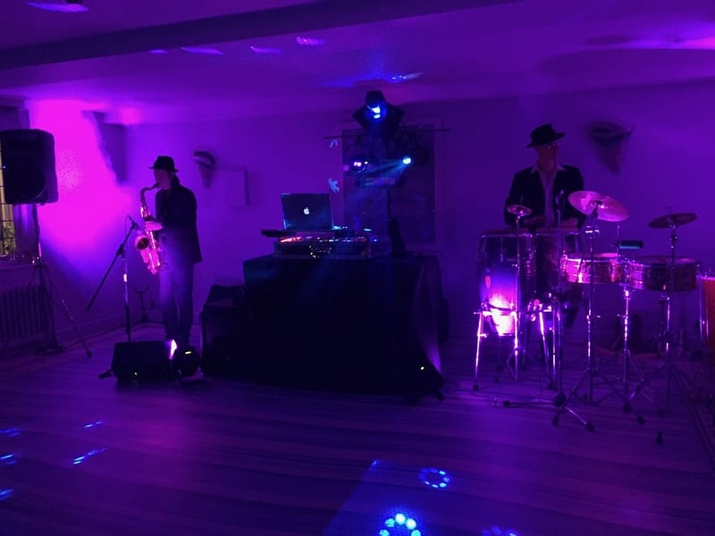 DJ Sax and Perussion Image of DJ, Sax and Percussionist at the Tresanton Hotel