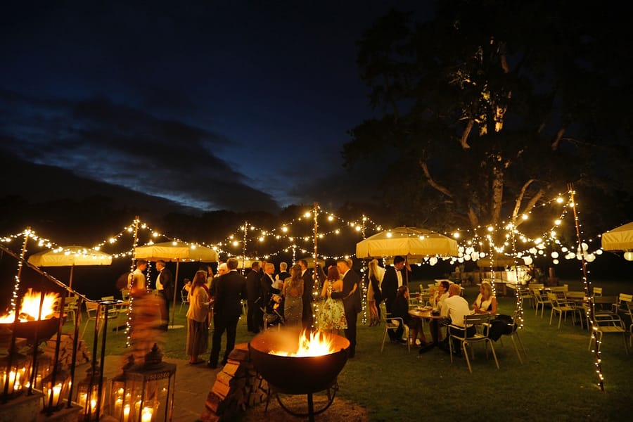 Exterior Canopy Image of Free Standing Lighting Canopy at Babington House.