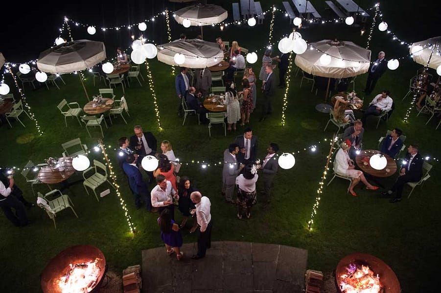 Overheaed-Free-Staning-Lighitng-Canopy-web A free standing fairy-light and festoon canopy with white shades.