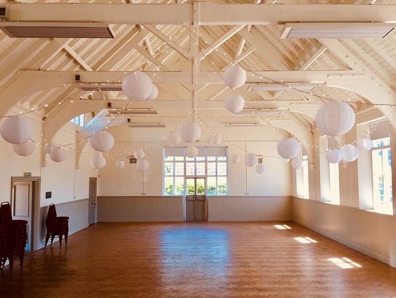 Shades and Fairy-light Canopy Hastoe Village Hall
