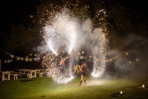 Image of a Fire performer with large flames