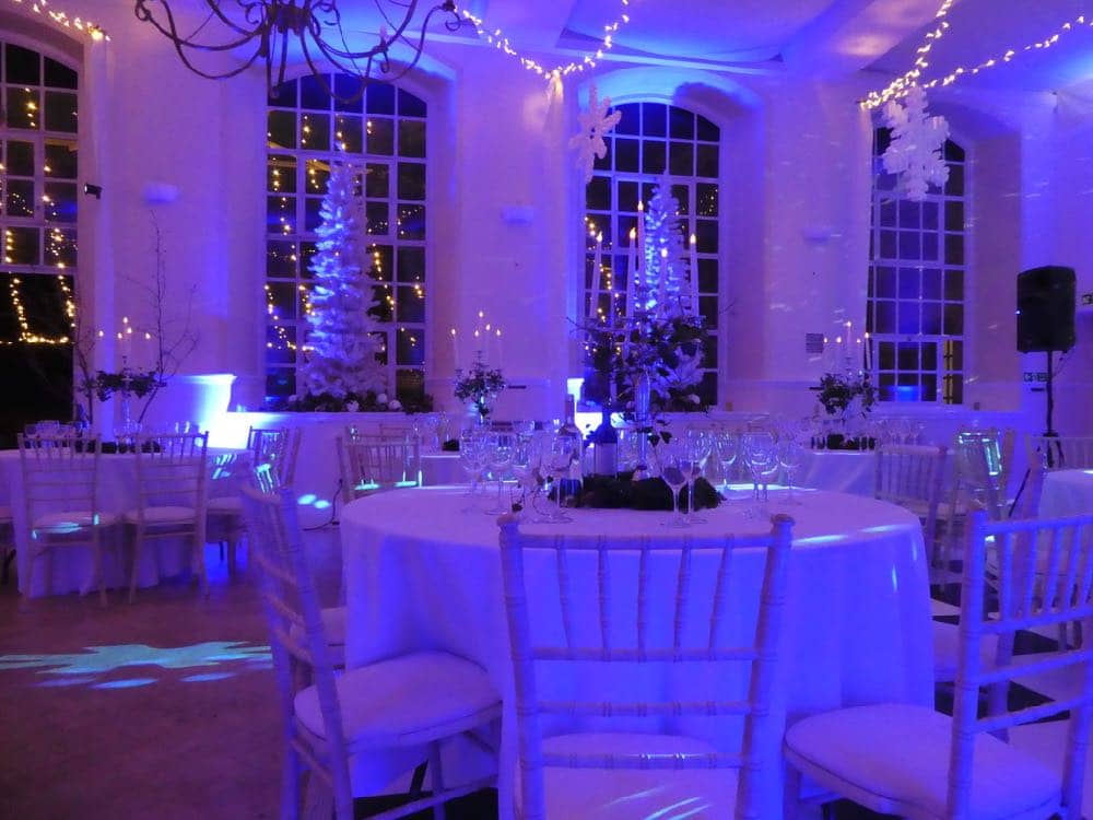 Kilver Court Gardens Shepton Mallet Kilver Court Ballroom in Somerset with a Winter Wonderland Theme