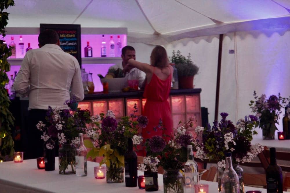 Cocktail Bar and Barmen for events and parties Image of cocktail bar and barmen at private party.