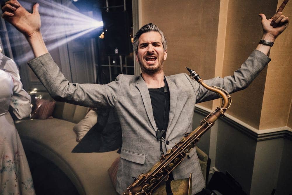 Add a Sax Player to DJ Set Babingotn House Bar with Sax Player