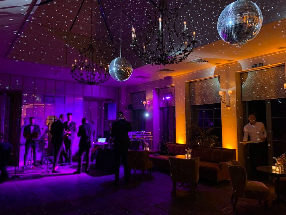 Mirrorball for Parties and Events Silver Mirrorball at Babington House